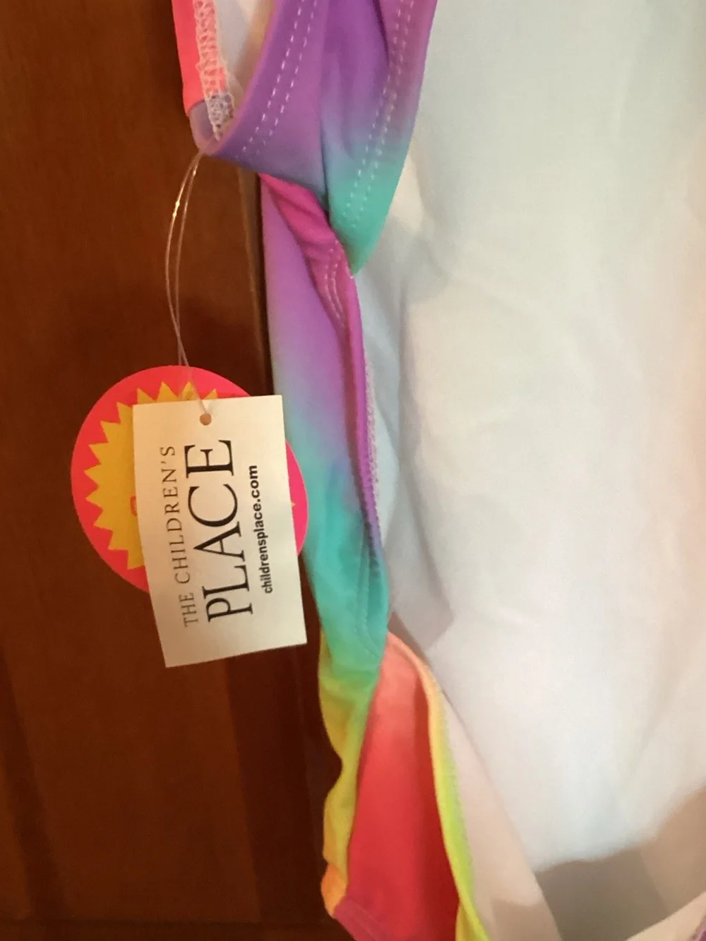 Girls Rainbow Gradient One-Piece Swimsuit - Bright Multicolor